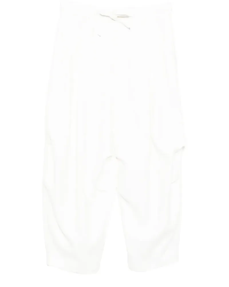 SONGZIO Baggy-Hose mit Cloque-Effekt - Weiß Weiß