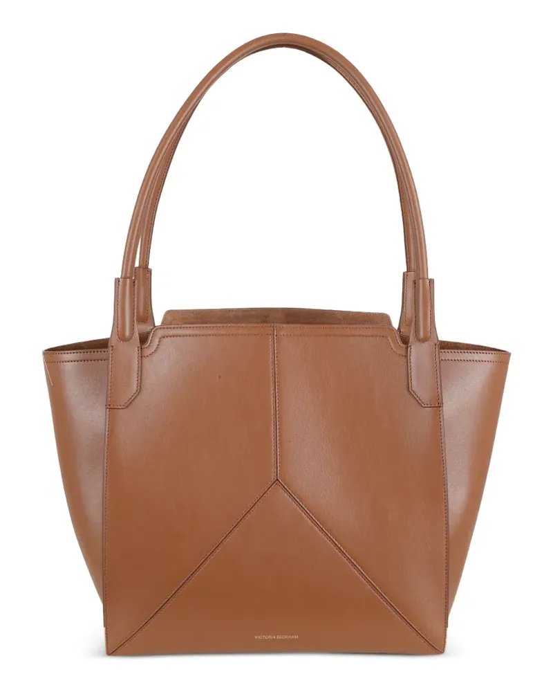 Victoria Beckham Victoria panelled leather shoulder bag - Braun Braun