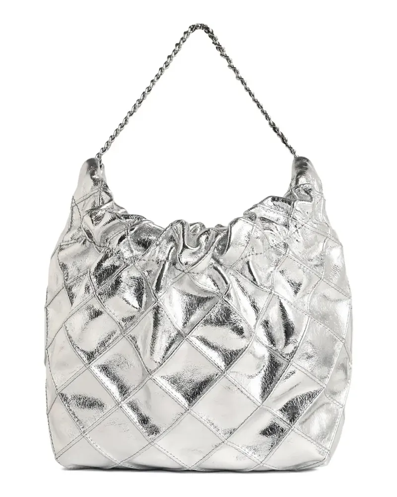 Tory Burch Fleming quilted-effect mini bag - Silber Silber