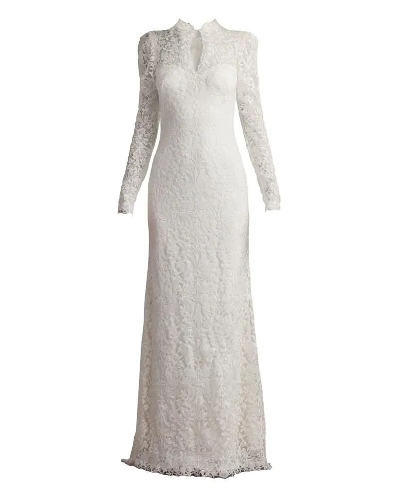 Tadashi Shoji Heiss floral-lace gown - Weiß Weiß