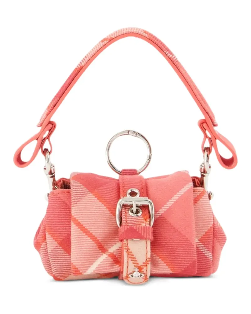 Vivienne Westwood Karierter Hazel Treasure Taschenanhänger - Rosa Rosa