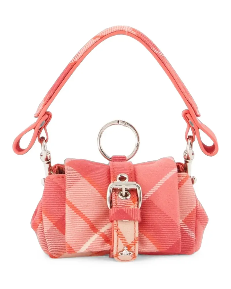 Vivienne Westwood Karierter Hazel Treasure Taschenanhänger - Rosa Rosa