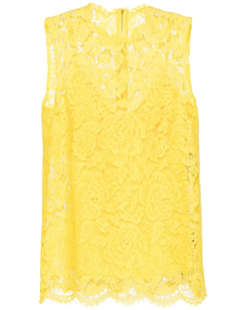 Dolce & Gabbana Oberteil aus Cordonetto-Spitze - Gelb Gelb