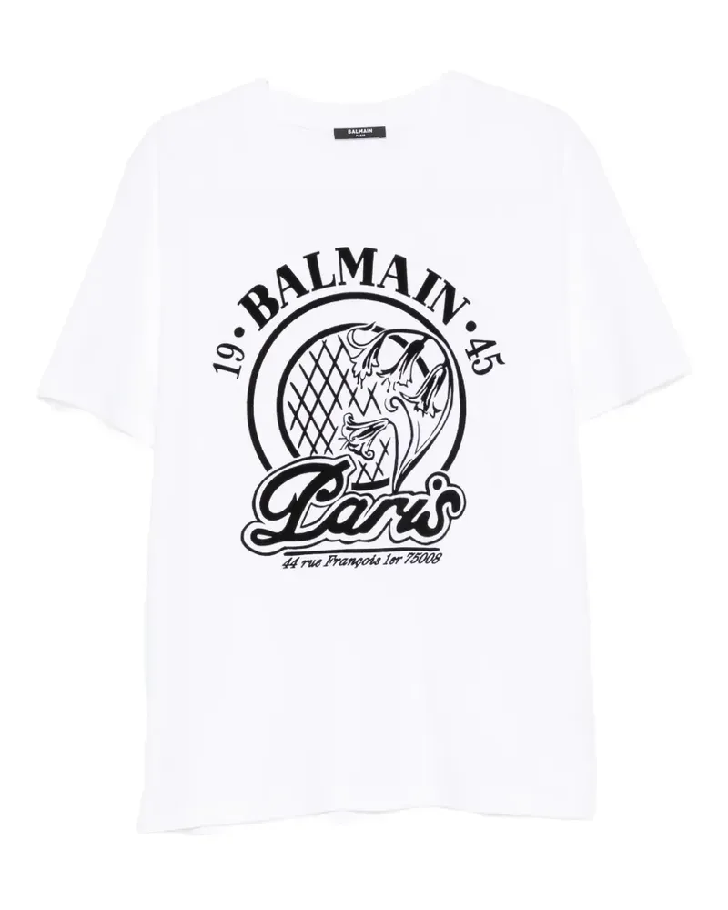 Balmain logo-print cotton T-shirt - Weiß Weiß