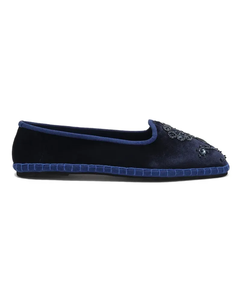 Maliparmi Babouche Bijoux embroidered ballet flats - Blau Blau