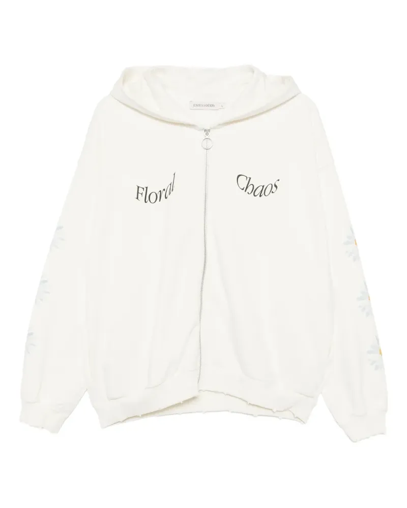 Joshua Sanders daisy-print distressed jacket - Weiß Weiß