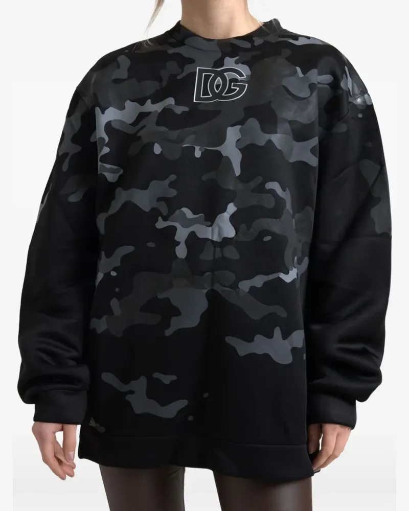 Dolce & Gabbana Sweatshirt mit Camouflage-Print - Schwarz Schwarz