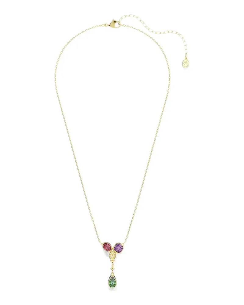 Swarovski crystal-pendant drop necklace - Gold Gold