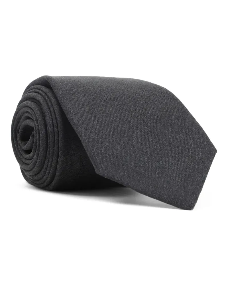 Kiton Krawatte aus Wolle - Grau Grau
