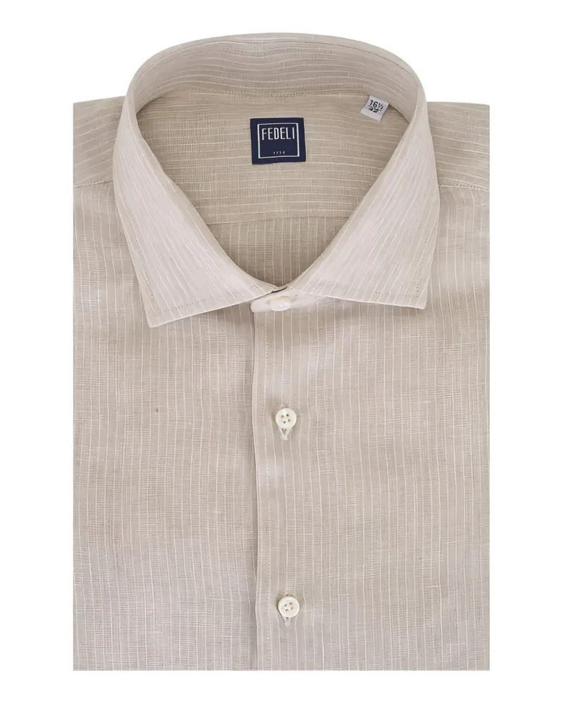 Fedeli Gestreiftes Hemd mit Knöpfen - Nude Nude