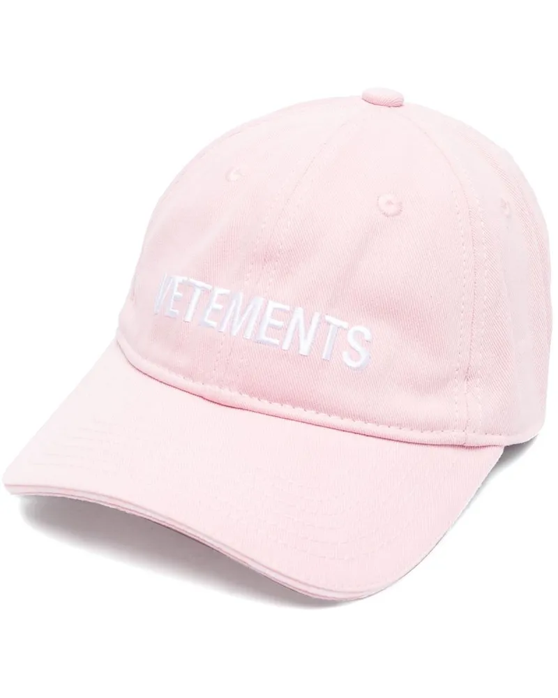 VETEMENTS Baseballkappe mit Logo-Stickerei Rosa