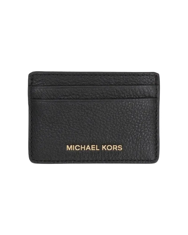Michael Kors Kartenetui aus Leder - Schwarz Schwarz