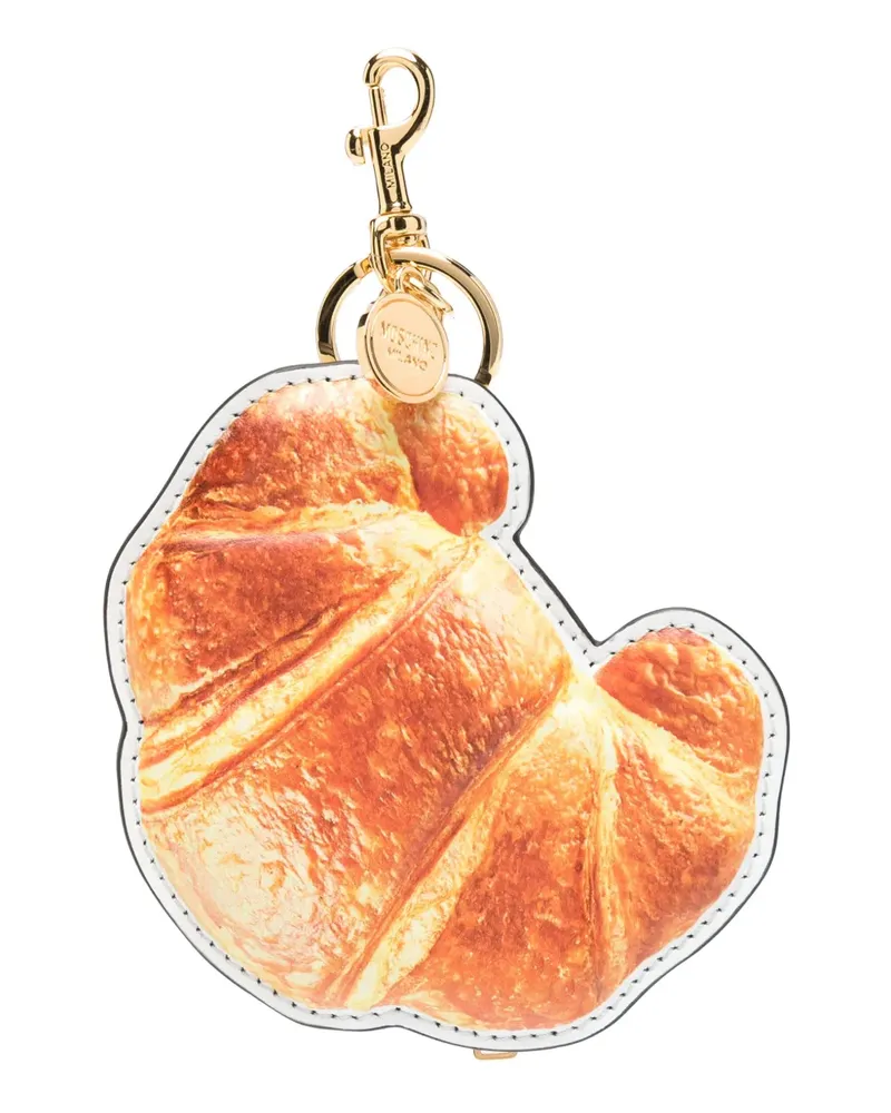 Moschino Schlüsselanhänger mit Croissant - Gelb Gelb
