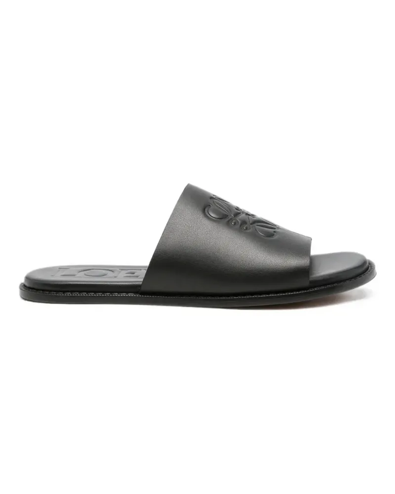 Loewe Anagram Pantoletten - Schwarz Schwarz