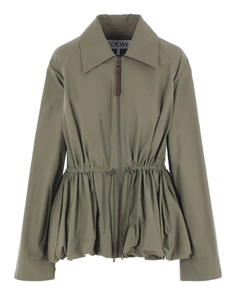 Loewe Geraffte Jacke mit Kordelzug - Grün Grün