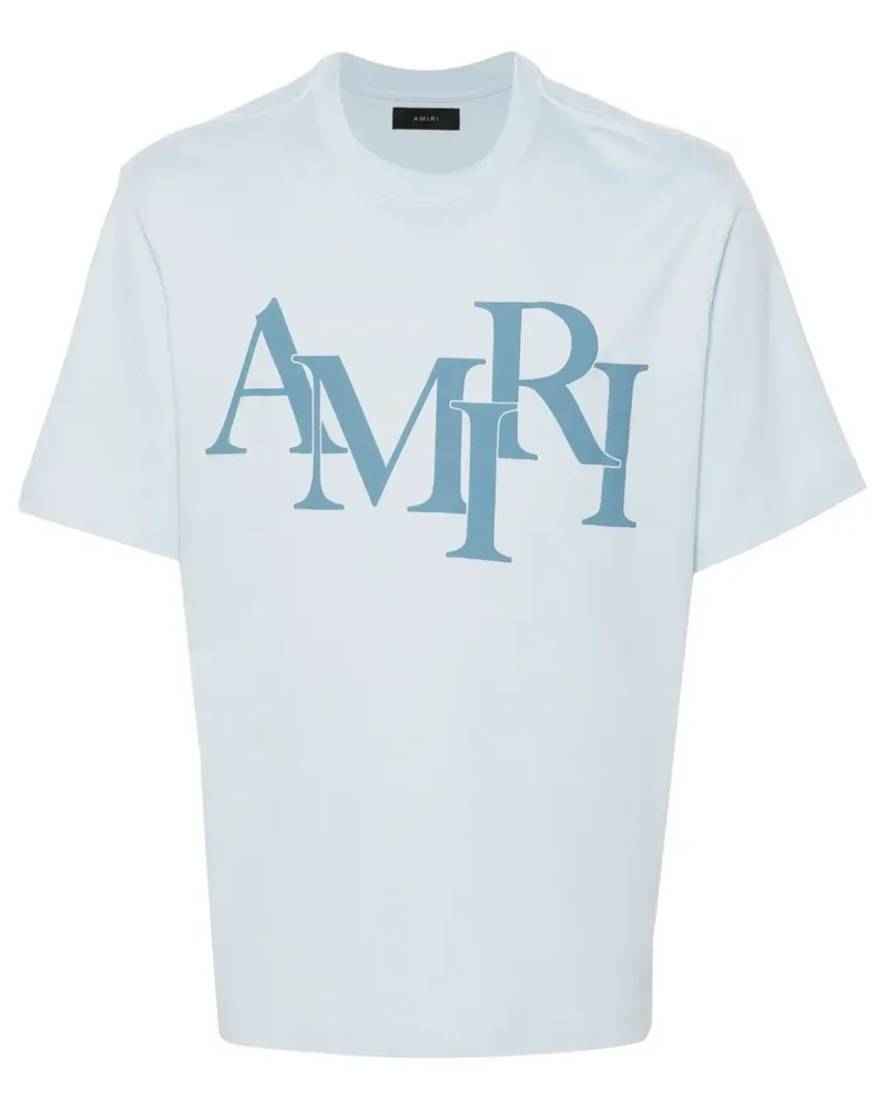 Amiri T-Shirt mit Logo-Print - 504 Cerulean 504