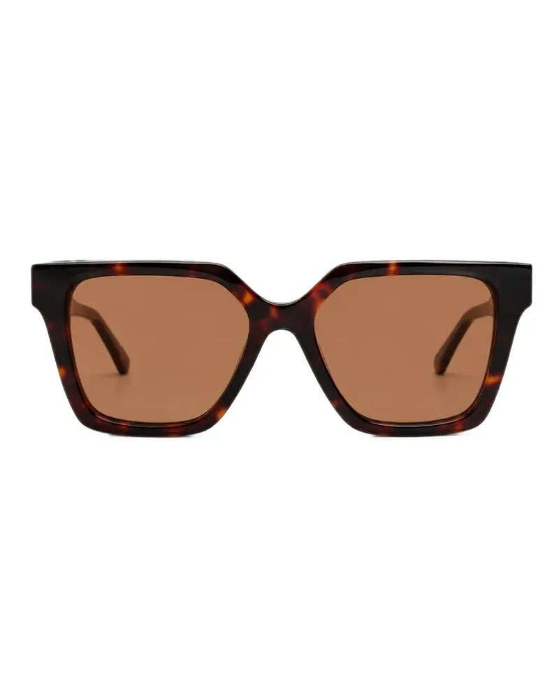Kat Maconie Aria tortoiseshell-effect geometric-frame sunglasses - Braun Braun