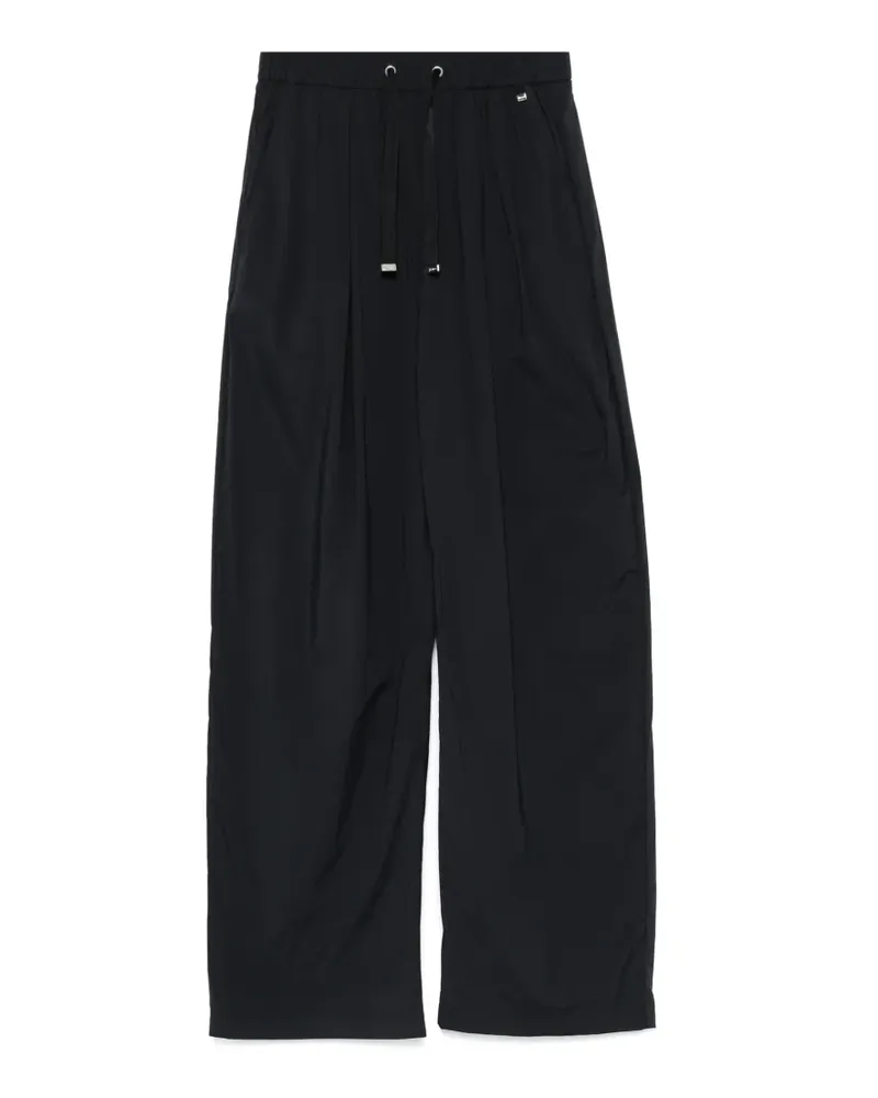 Herno drawstring pleated palazzo pants - Schwarz Schwarz