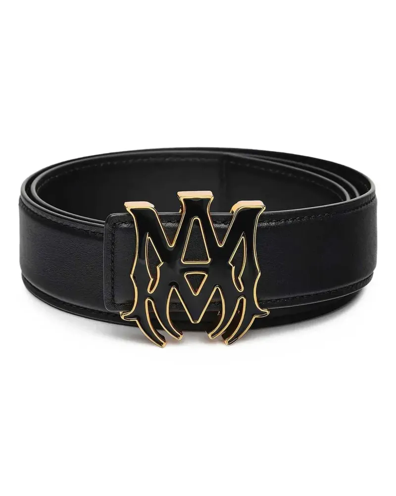 Amiri MA Core logo-plaque leather belt - Schwarz Schwarz