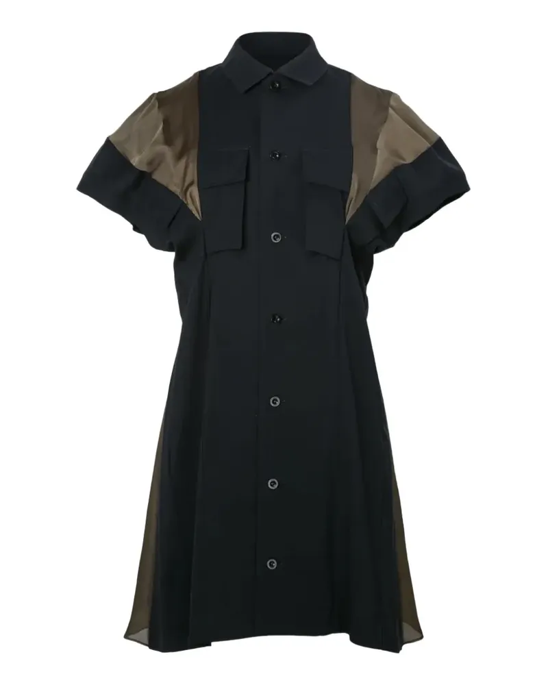 Sacai Kleid mit Brusttasche - Blau Blau