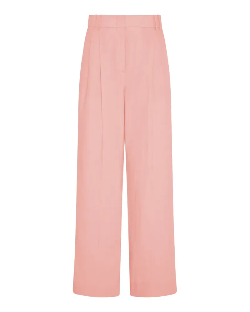 Another Tomorrow linen pleated palazzo pants - Rosa Rosa