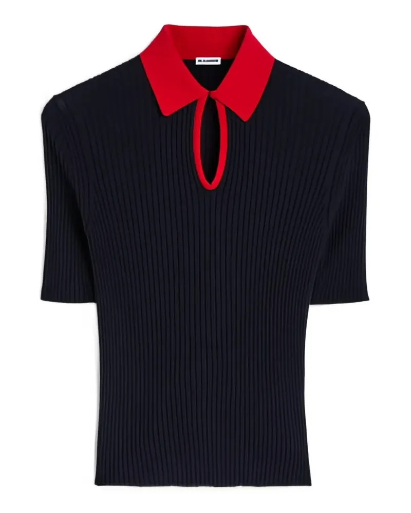 Jil Sander Gerippter Pullover - Blau Blau