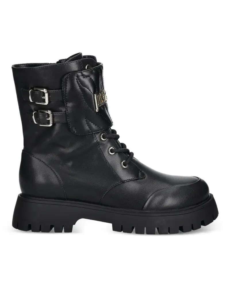 Just Cavalli buckle-detail boots - Schwarz Schwarz