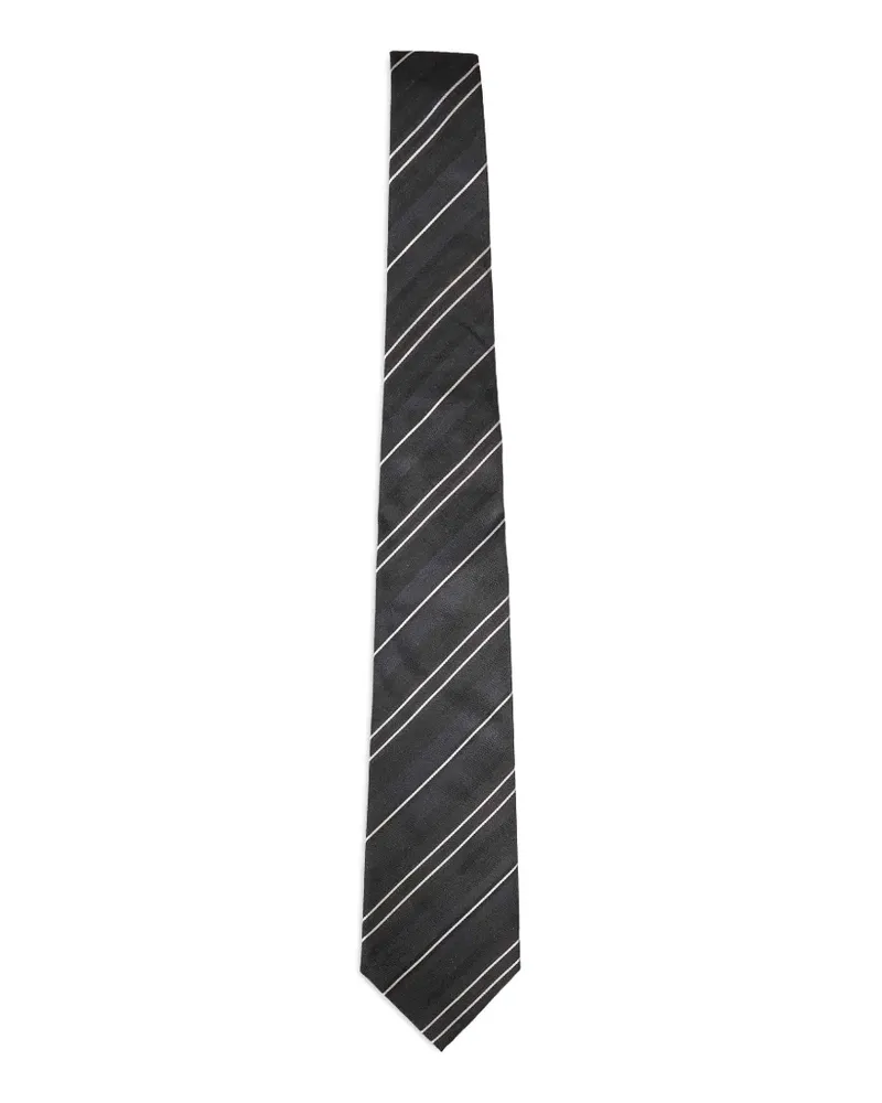 Junya Watanabe diagonal-stripe tie - Schwarz Schwarz