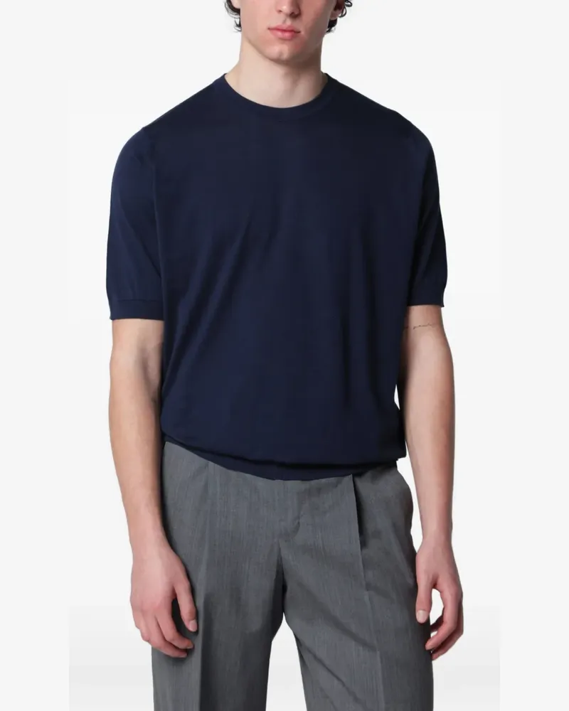 John Smedley cotton T-shirt - Blau Blau
