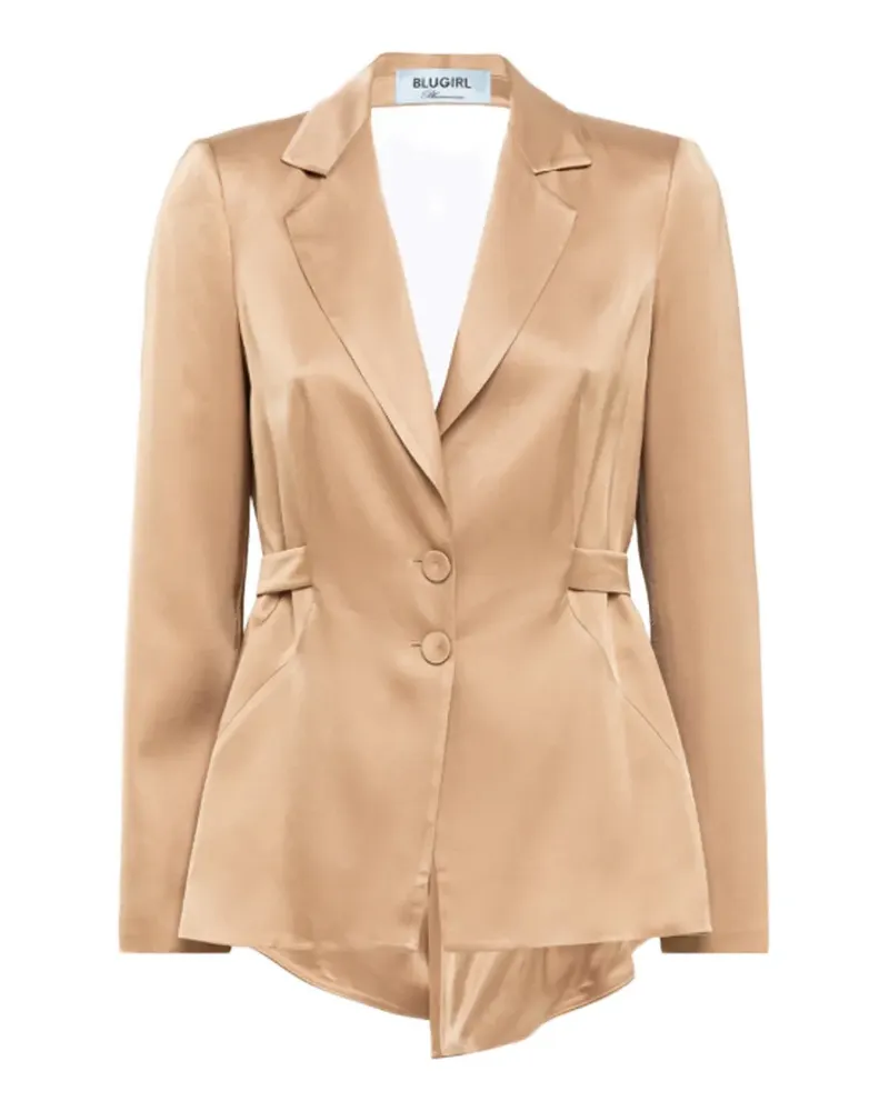 Blumarine cut-out belted blazer - Nude Nude