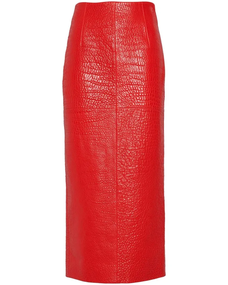 Prada Midirock aus Nappaleder - Rot Rot