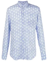 PENINSULA Hemd mit grafischem Print Blau