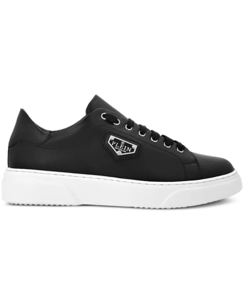 Philipp Plein Sneakers mit Logo-Schild Schwarz