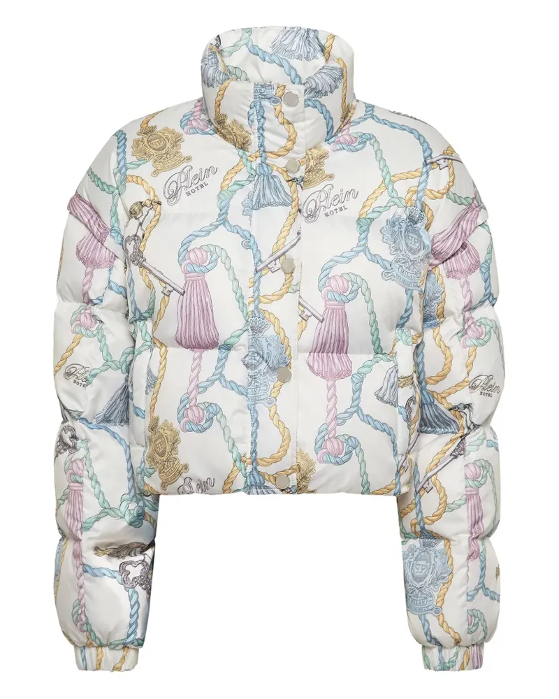 Philipp Plein Steppjacke mit Quasten-Print - Nude Nude