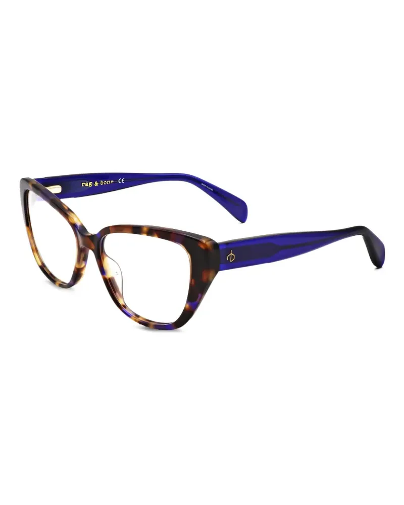 Rag & Bone Cat-Eye-Brille in Schildpattoptik - Braun Braun