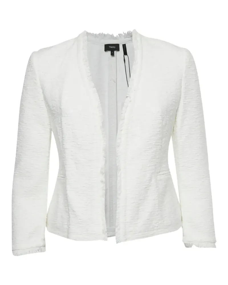 Theory Lindrayia Tweed-Jacke - Weiß Weiß
