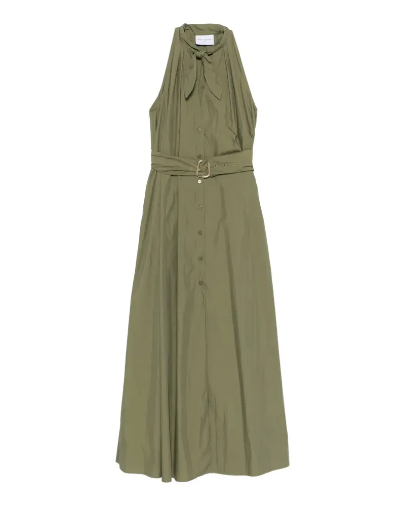 Isabelle Blanche belted tie-neck maxi dress - Grün Grün
