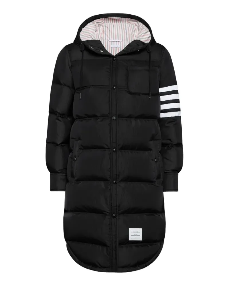 Thom Browne Leichter 4-Bar Parka aus glänzendem Ripstop - Schwarz Schwarz