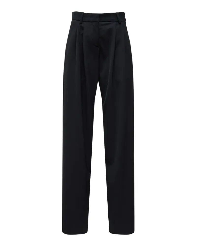 Isabel Marant pleated straight-leg trousers - Schwarz Schwarz