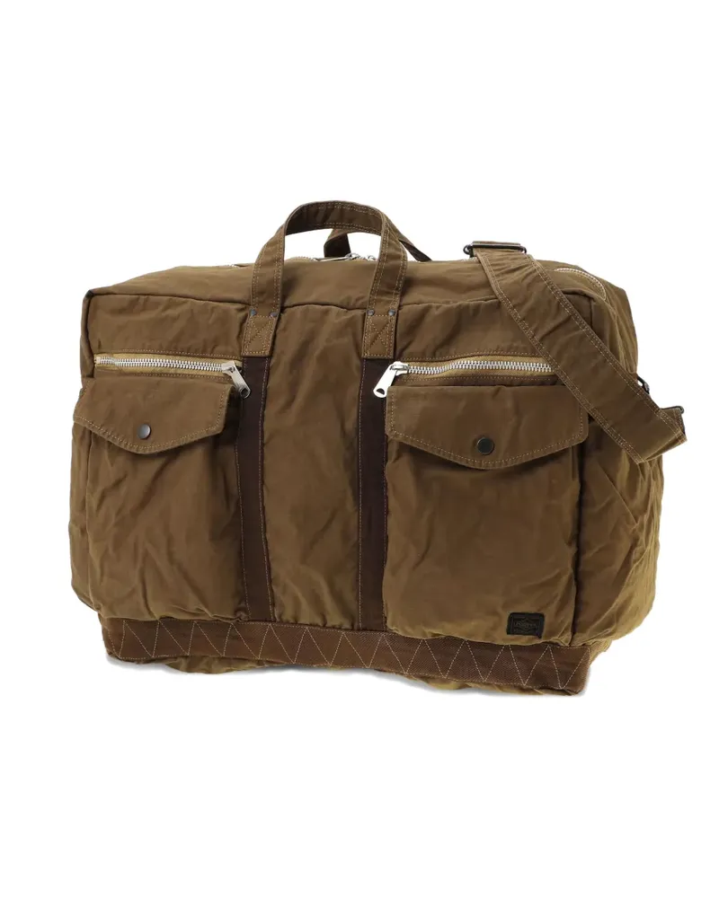 PORTER-YOSHIDA & CO Tote Bag mit Reißverschlusstasche - Braun Braun