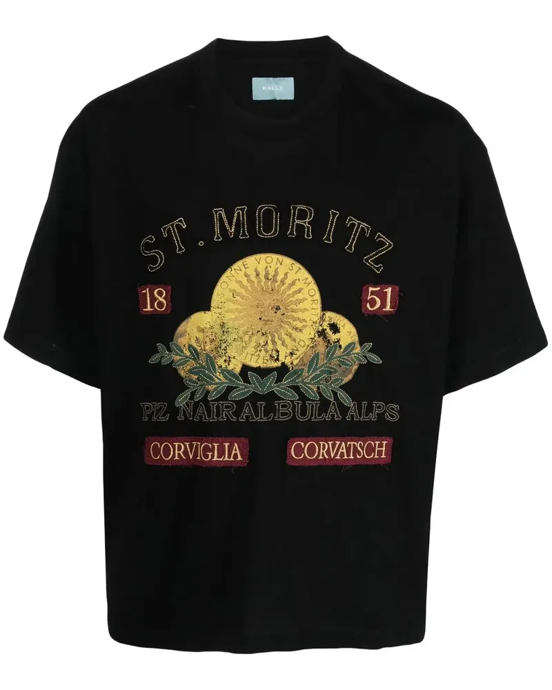 Bally T-Shirt mit grafischem Print - Schwarz Schwarz