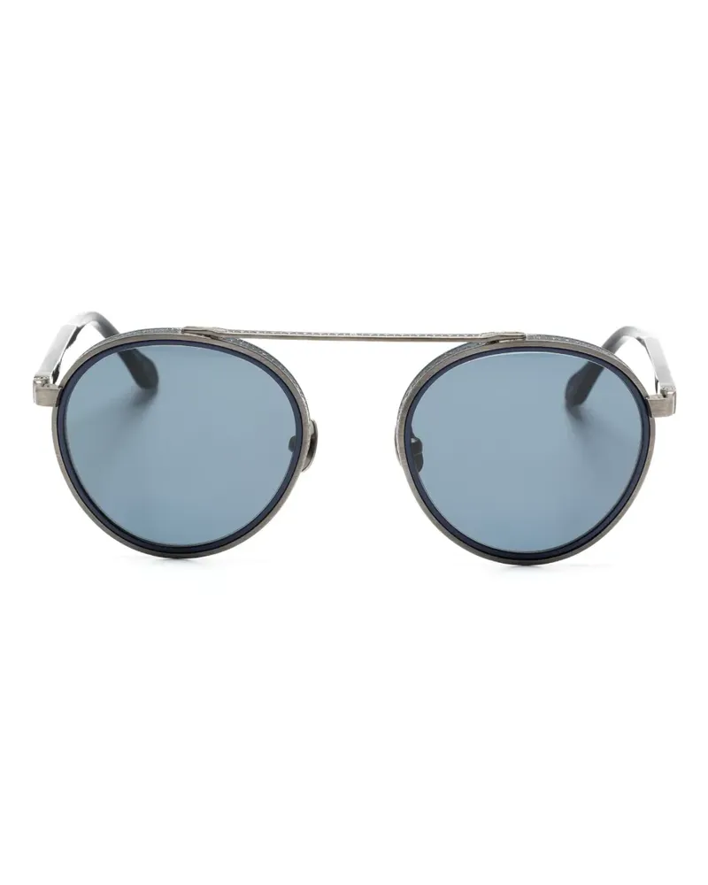 MATSUDA Runde M3125 Sonnenbrille - Blau Blau