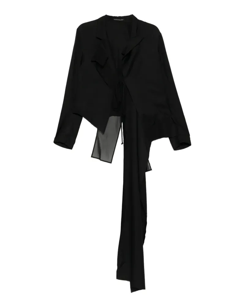 Yohji Yamamoto twill jacket - Schwarz Schwarz