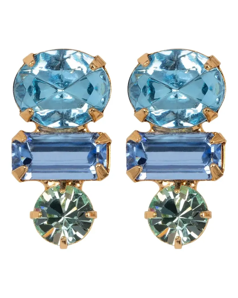 Jennifer Behr Patricia crystal-embellished earrings - Gold Gold
