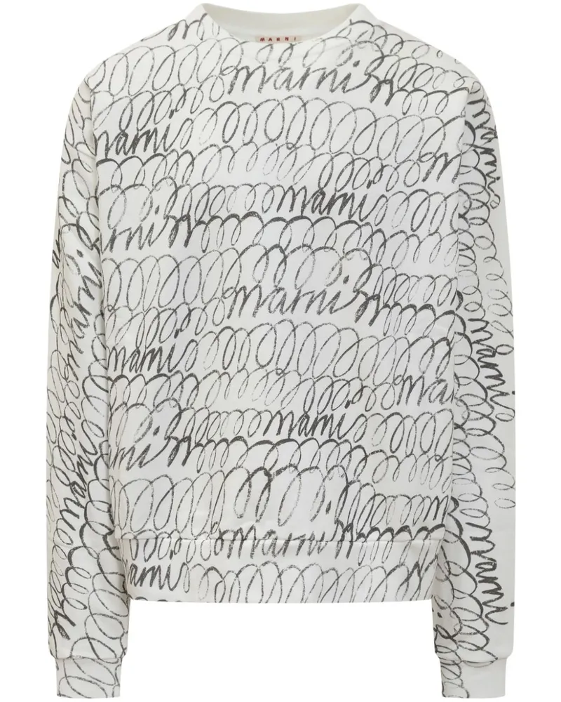 Marni Sweatshirt mit Print - Weiß Weiß
