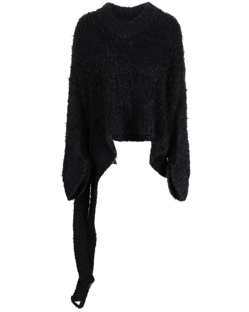 ATTICO Pullover mit Lochstrickmuster - Schwarz Schwarz