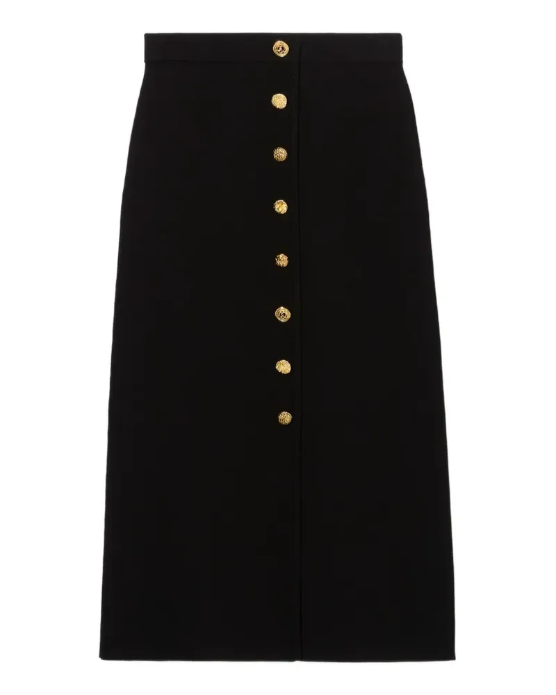Claudie Pierlot Rock mit Zierknöpfen - Schwarz Schwarz