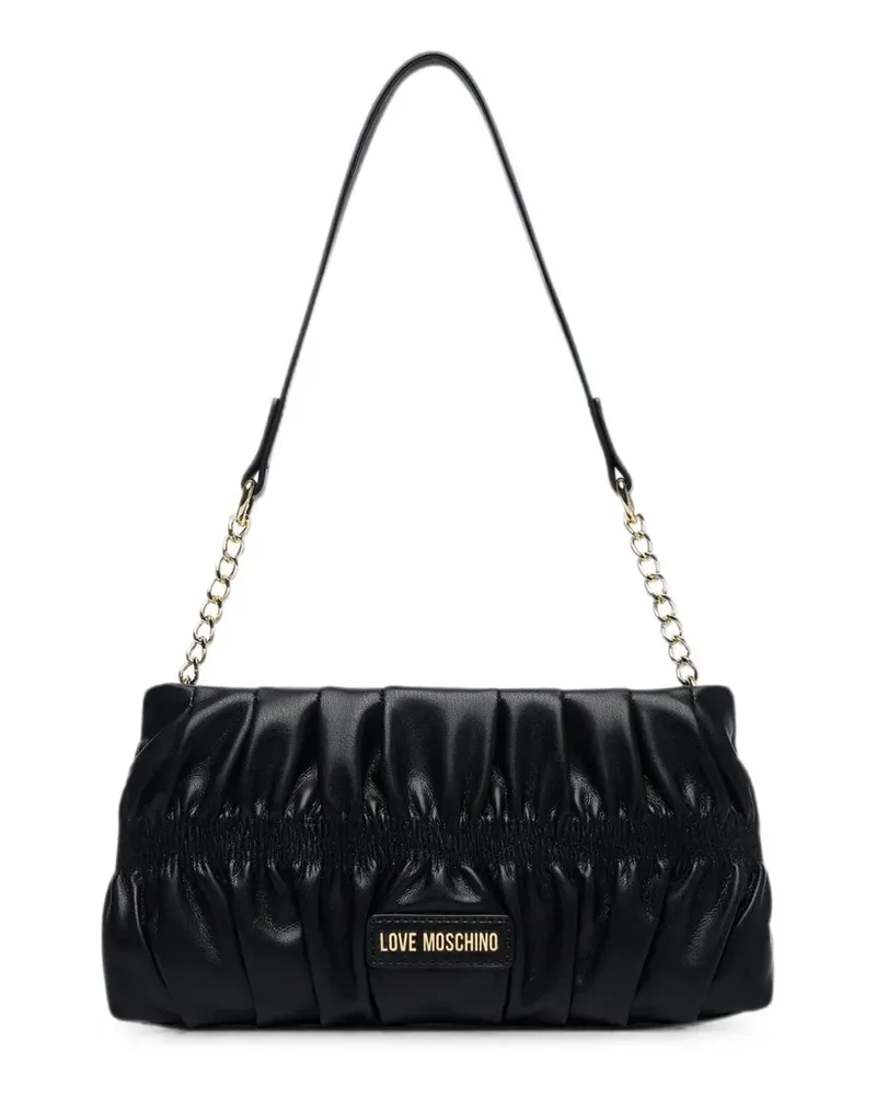 Moschino ruched chain-link shoulder bag - Schwarz Schwarz