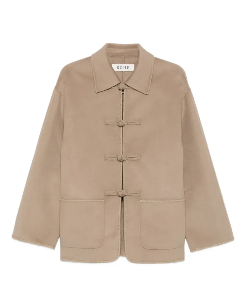 Róhe Jacke mit Mandarinenverschluss - Braun Braun