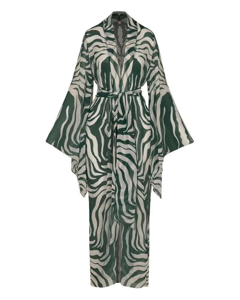 Johanna Ortiz Amazon Jacke mit Zebra-Print - Grün Grün